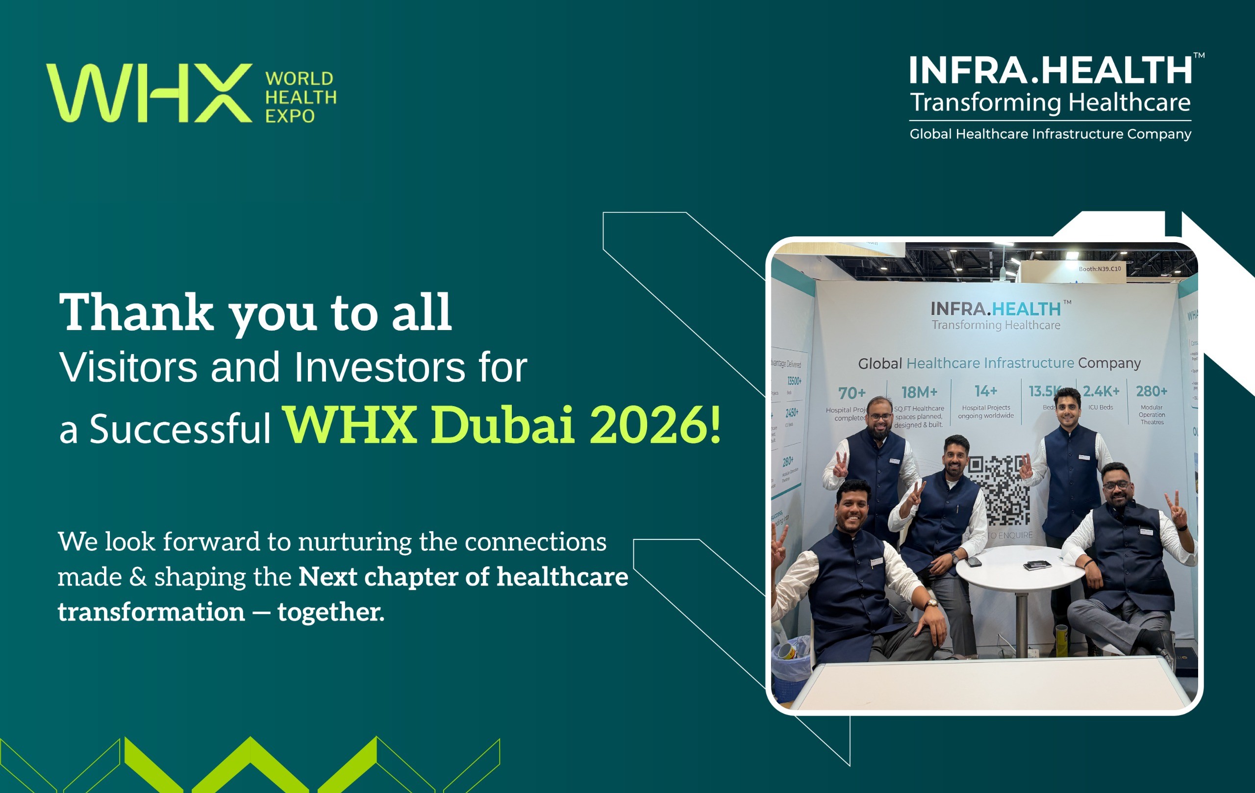 Infra.Health was proud to participate in the World Health Expo (WHX) Dubai in February 2026.